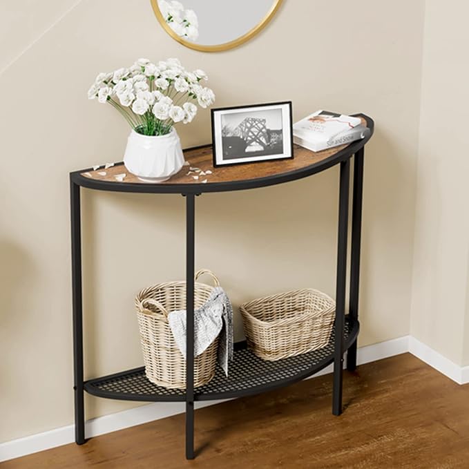 SAYGOER Entryway Table 2 Tier Small Console Table - Image 2