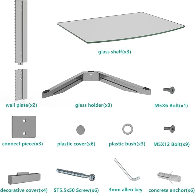 WALI Floating Entertainment Center Shelves, Holds Up to 17.6lbs, TV Shelf - Image 5