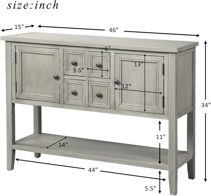 Merax Modern Wood Buffet Table - Image 2
