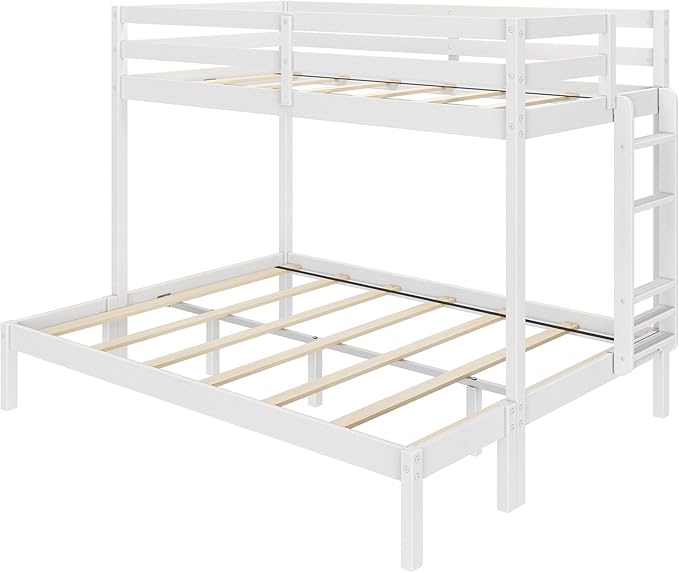 Grain & Grove Bear Twin XL Over Queen Bunk Bed, Sturdy Bunk Bed Frame - Image 3