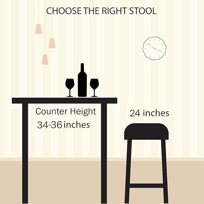 Set of 2 Bar Stools - Image 4