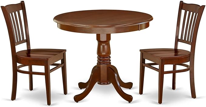 East West Furniture ANGR3-MAH-W 3 Piece Dinette Set by EastWestFurniture