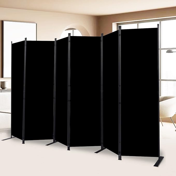Room Divider and Folding Privacy Screens， 6 Panel Wide Room Divider Wall Screen by HOMSCREENER