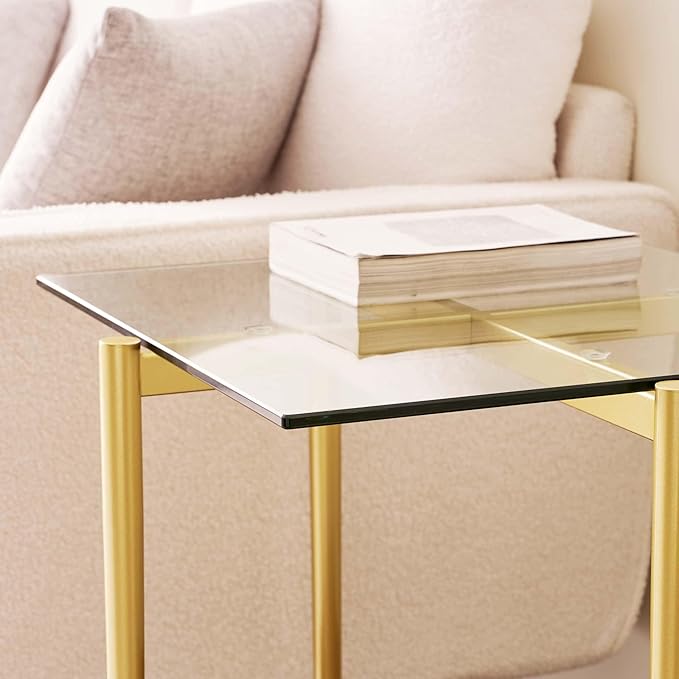 Glass End Table, Mid-Century Modern Design Sofa Table, - Image 7