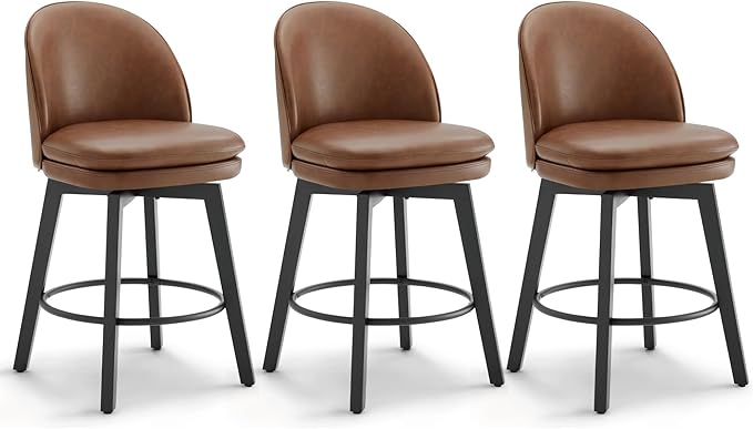 Counter Height Barstools 26 inch Upholstered Swivel Bar Stools by Kislot