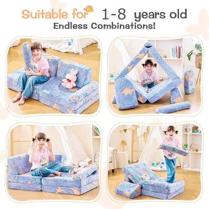 IFNOW Modular Kids Play Couch, Toddler Couch Kids Sofa, Child Sectional Sofa - Image 3