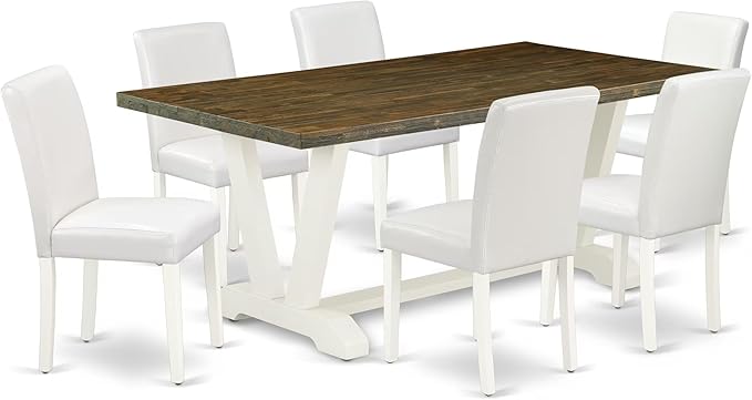 East West Furniture V077AB264-7 7 Piece Kitchen Table Set Consist of a by EastWestFurniture