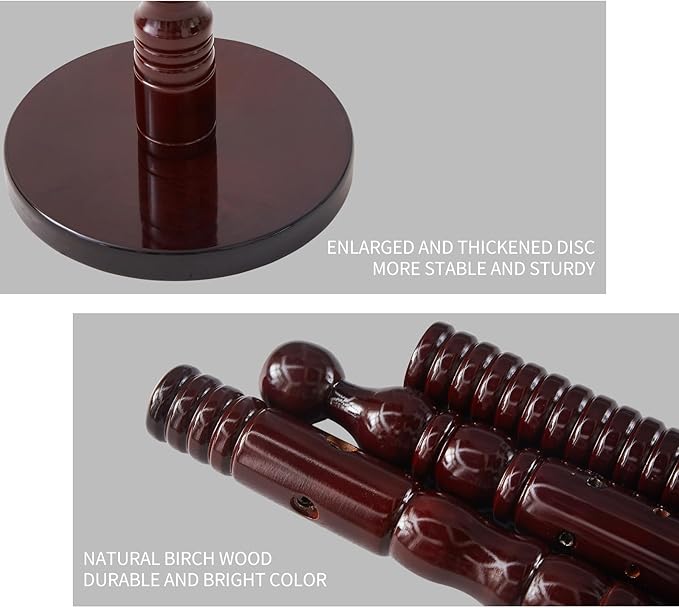 Wood Coat Rack Stand, Vintage Wooden Coat Rack Freestanding - Image 4
