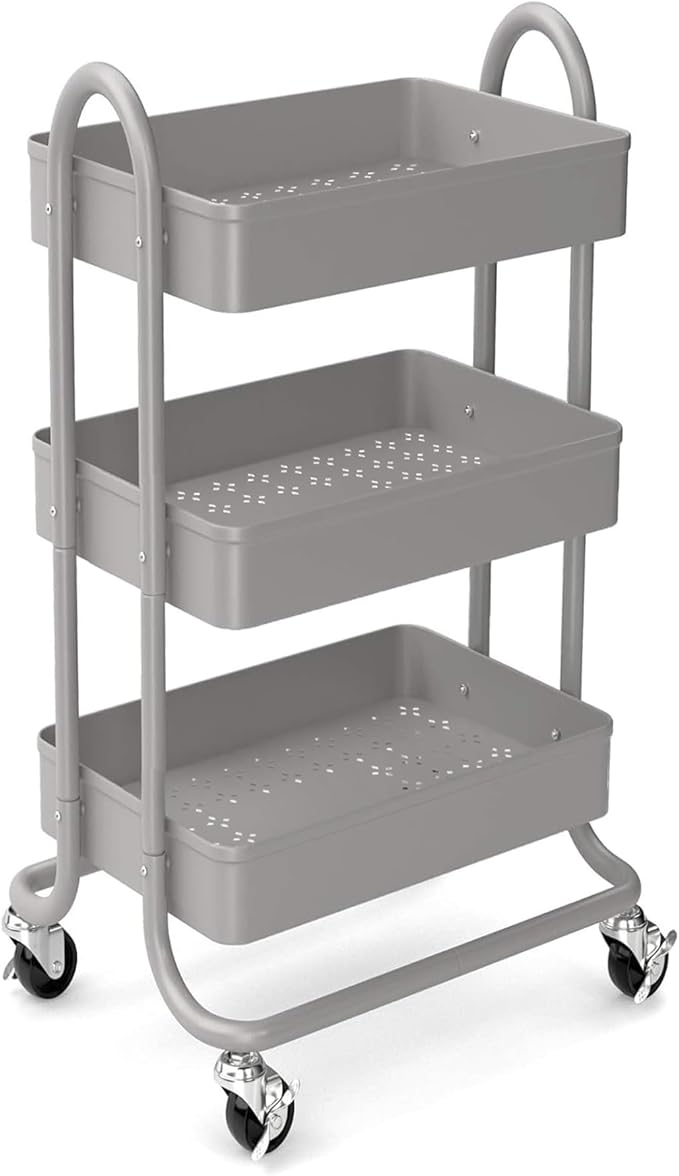 KoolerThings 3-Tier Rolling Metal Storage Organizer by KoolerThings-Ampd2023
