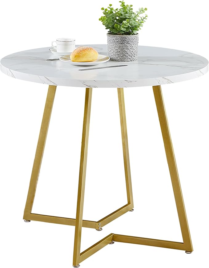 VECELO Round Dining Room Table by VECELO