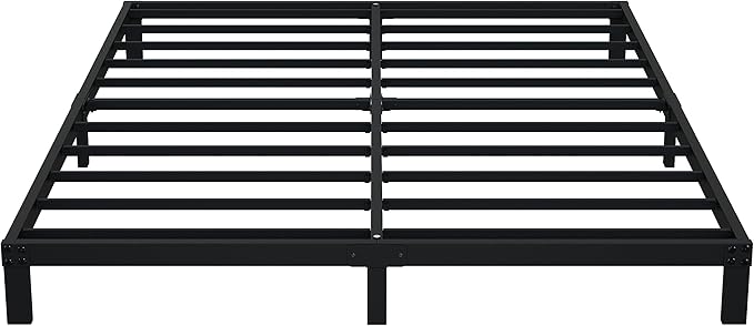 7 Inch King Bed Frame No Box Spring Need, Low Profile Metal Platform King Size by Upcanso