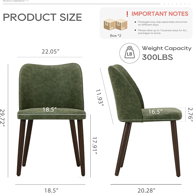 COLAMY Upholstered Dining Chairs Set of 4, Modern PU Leather Dining Room - Image 6