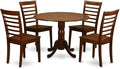 East West Furniture DLML5-MAH-W 5 Piece Modern Dining Table Set Includes a by EastWestFurniture