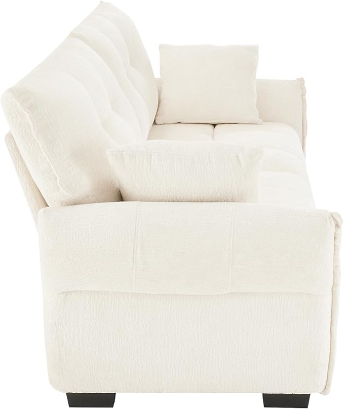 Modern Chenille Fabric 2-Seat Loveseat Sofa, Premium Upholstery Living Room - Image 6