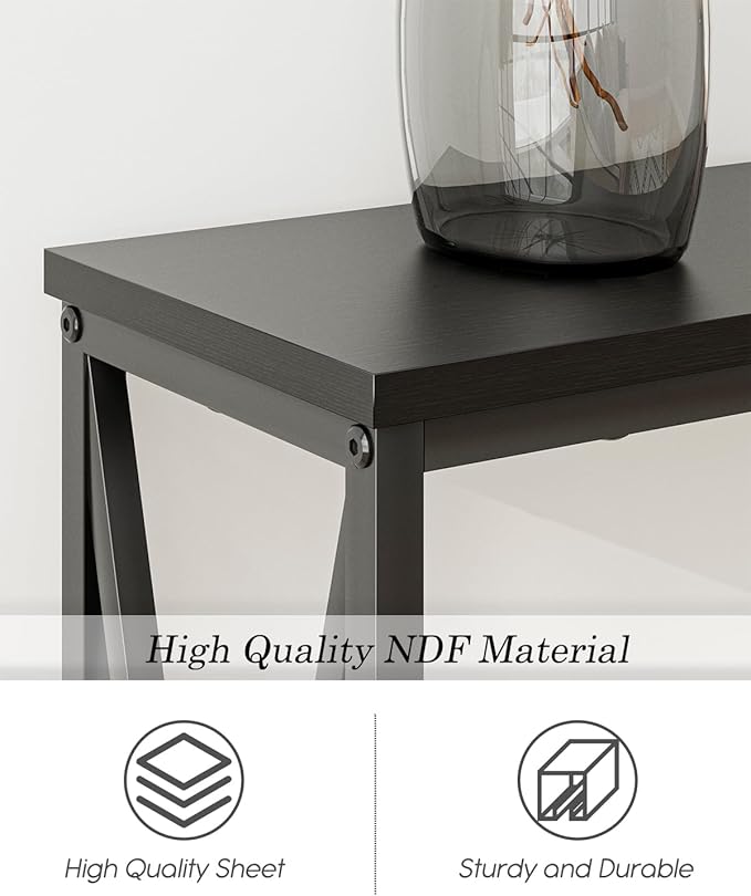 Masupu 63" Console Table, Modern Narrow Long Sofa Table Behind Couch, Skinny - Image 7