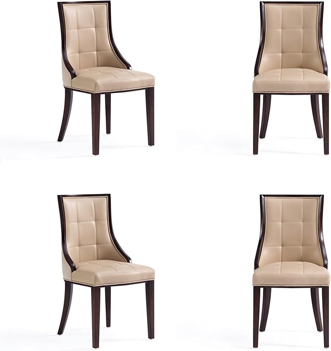 Manhattan Comfort Fifth Avenue Faux Leather Dining Chairs, Parsons Accent by ManhattanComfort