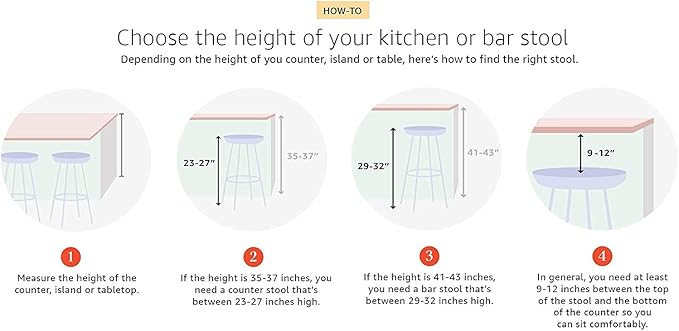 AC Pacific Contemporary Adjustable Swivel Kitchen Bar Stool Chair - Image 11
