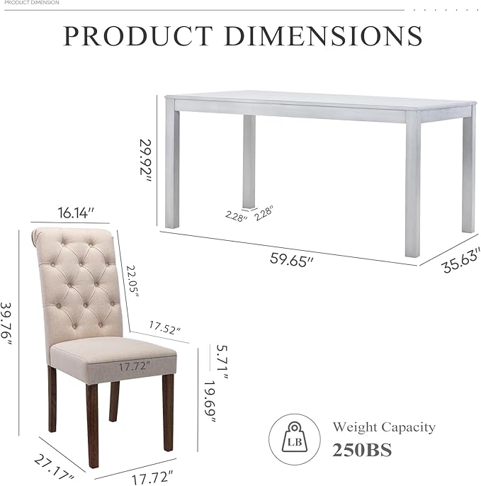COLAMY 5-Piece Dining Table Set - Image 2