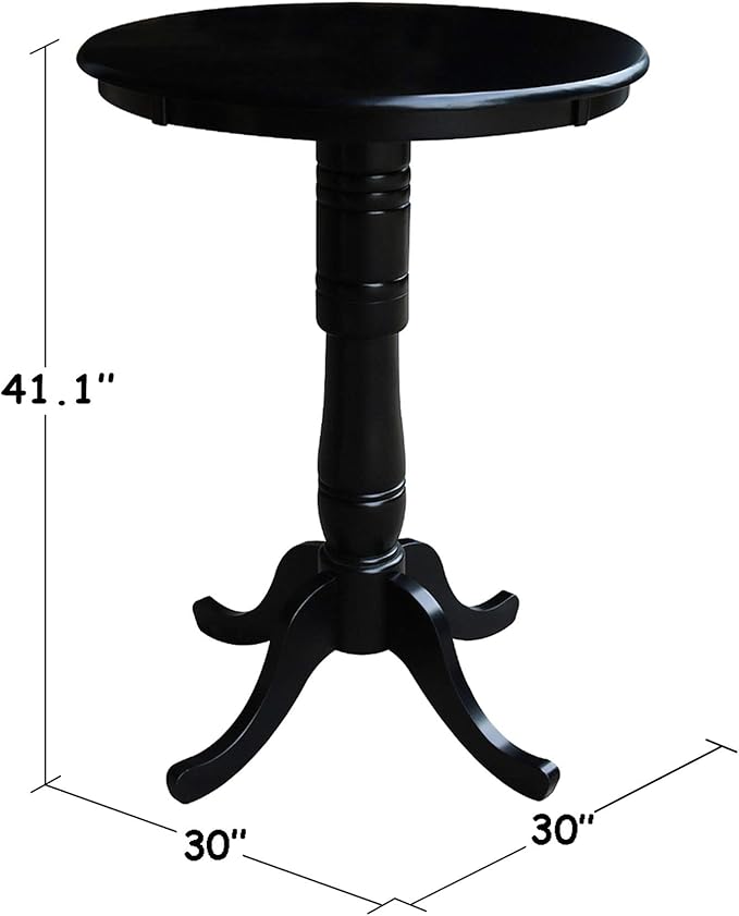 International Concepts 30" Round Top Pedestal Table, Bar Height-40.9" - Image 5