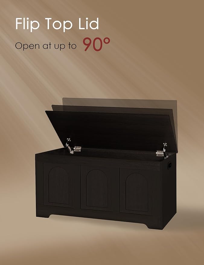 DINZI LVJ Storage Chest, 39.4” Wooden Toy Box - Image 6