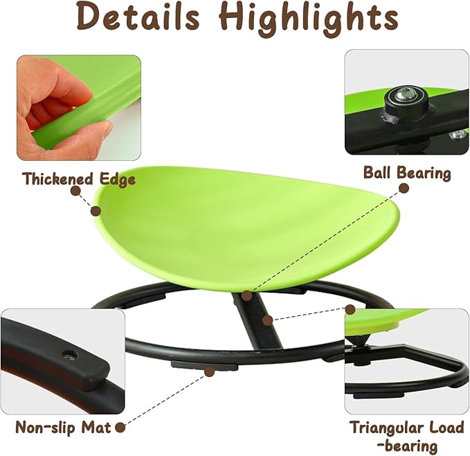 Kids Sensory Spinning Chair for Autism Ages 3+, Sit and Spin Swivel Chair for - Image 5