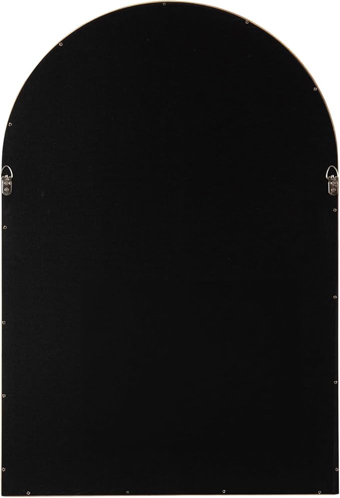 Kate and Laurel Hutton Modern Wood Arched Mirror; 24 x 36; Natural Wood; - Image 7