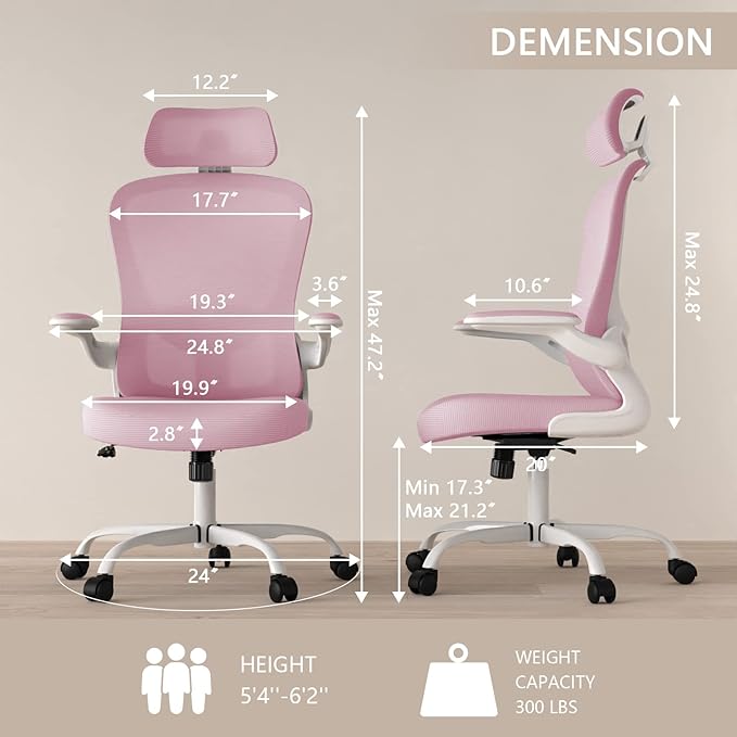 Office Chair, High Back Ergonomic Desk Chair, Breathable Mesh Desk Chair - Image 2