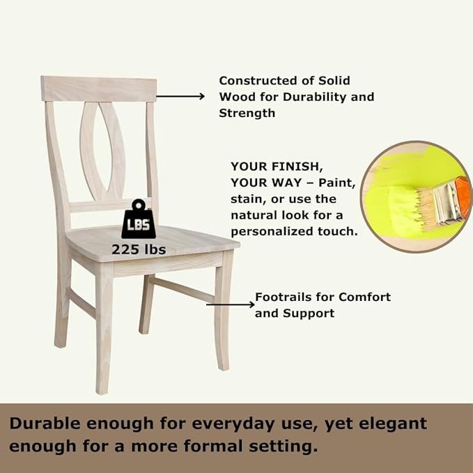 IC INTERNATIONAL CONCEPTS Set of Two Verona Dining Chairs 225lbs wt Capacity - Image 6