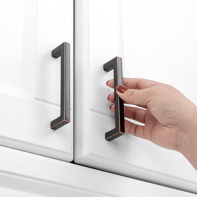 KOOFIZO 20-Pack Solid Square Bar Cabinet Handle - Image 4