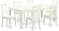 East West Furniture LGBO7-LWH-W 7 Piece Kitchen Table Set Consist of a by EastWestFurniture