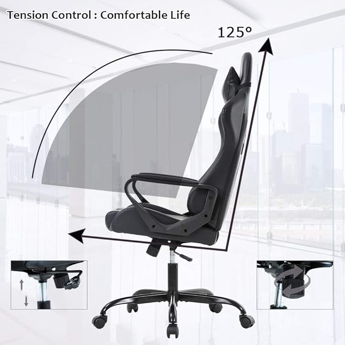 BestOffice Gaming Chair Office Chair Ergonomic Desk Chair Racing Style Gaming - Image 5