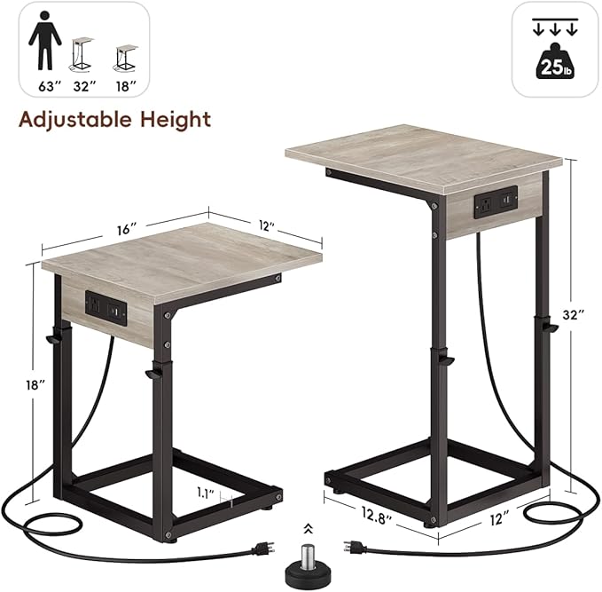Vagusicc C Shaped End Table - Image 2