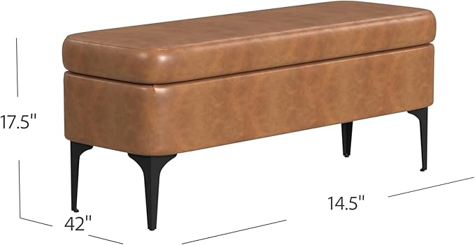 HomePop Upholstered Storage Bench - Image 3