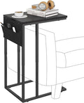 C Shaped End Table for Couch, Small Couch Side Table for Sofa, C Side Table by Livofloral