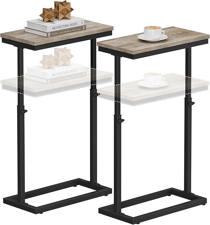 TUTOTAK End Table, Side Table, Tall Couch Table, Sofa Table, Living Room by WelcometotheTUTOTAKHome
