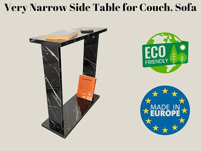 Very Narrow Side Table for Living Room, Small Apartment Space Between Chairs - Image 7