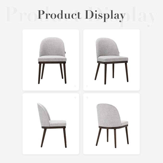 COLAMY Upholstered Dining Chairs Set of 4, Large Dining Room Kitchen Chairs - Image 6