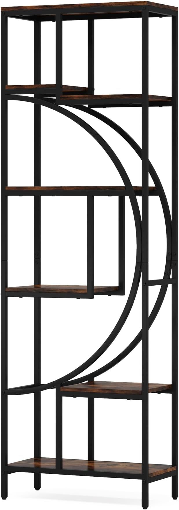 Geometric Bookshelf, 70.9" Tall Bookcase - Image 8