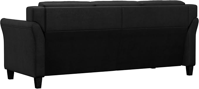 Lifestyle Solutions Harrington Sofa Upholstered Microfiber Fabric Curved Arms - Image 6