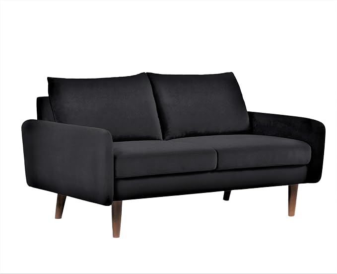 Container Furniture Direct Kent Velvet Loveseat Sofa - Image 4