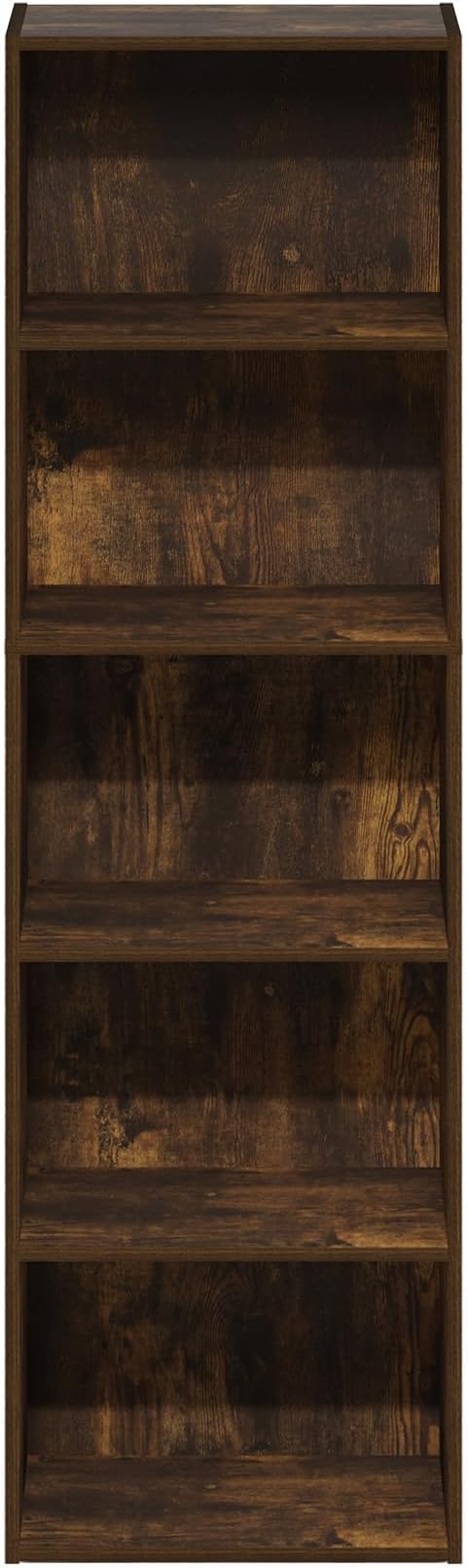 Furinno Luder 5-Tier Open Shelf Bookcase, Amber Pine - Image 6