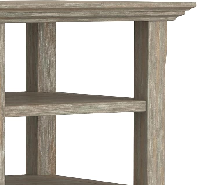 SIMPLIHOME Acadian SOLID WOOD 19 Inch Wide Square Transitional End Table in - Image 6