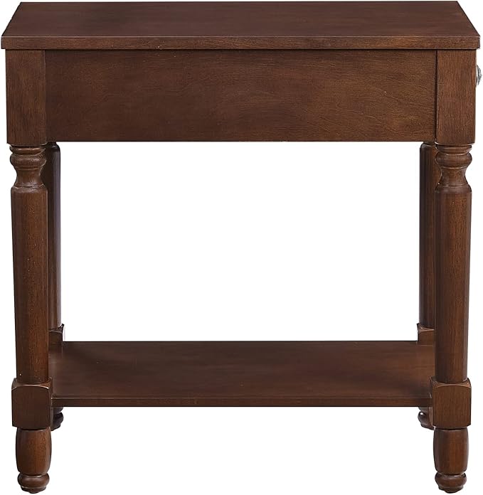 Ball & Cast Wood End Tables, Dark Brown-Open - Image 6