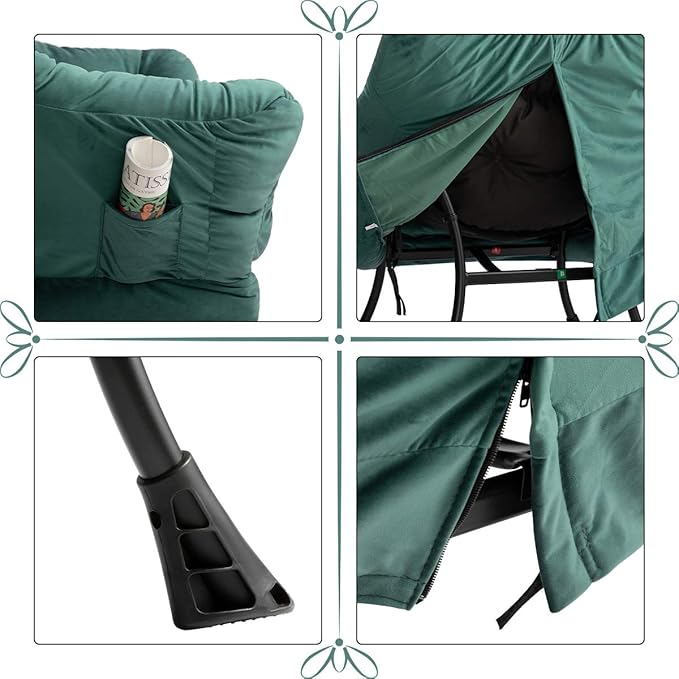 HollyHOME Modern Fabric Large Lazy Chair, Accent Oversized Comfy Reading Chair - Image 5