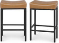Athena Collection Counter Height Bar Stools Set of 2, 31.5 Inches Saddle Bar by AthenaCollectionFurniture