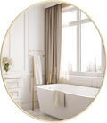HOMECOOKIN Round Wall Mirror 28" Gold Circle Mirror by HOMECOOKIN