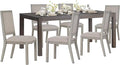COLAMY Modern Rectangular Dining Table Set, 6 Person Capacity, Requires Assembly by COLAMYINC