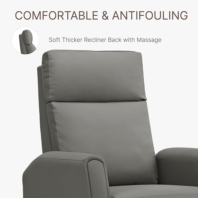 Recliner Chair for Adults PU Leather Push Back Armchair - Image 6