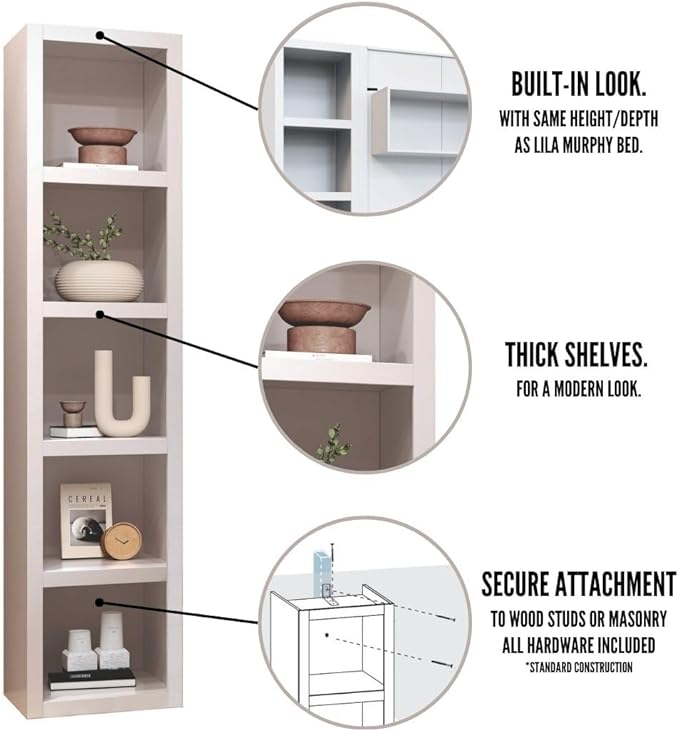 Oakland Living Dark Grey 84-in Tall Wooden Bookcase Shelf - Image 5