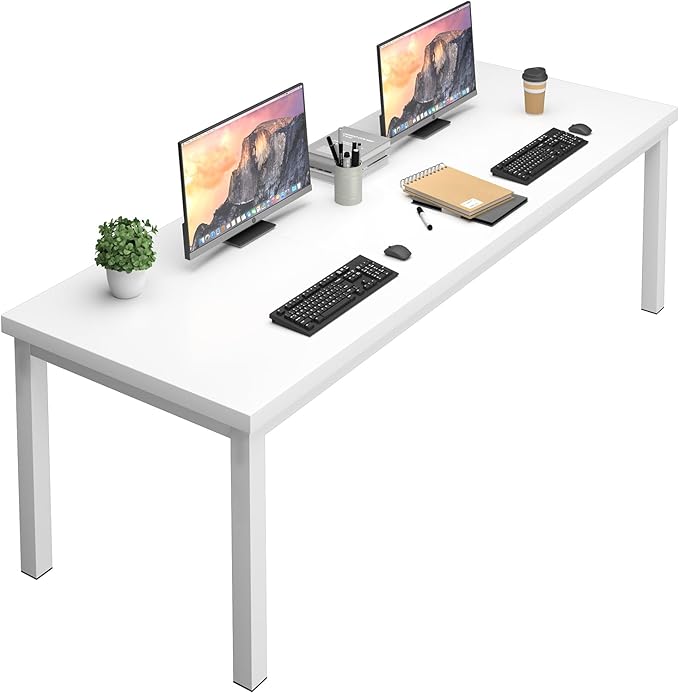 78.7 Inch Large Computer Desk, Long Gaming Table, Modern Two Person Desk Large - Image 8